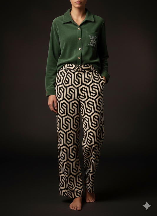 Oversized damesblouse van viscosemix (maten 38-44)