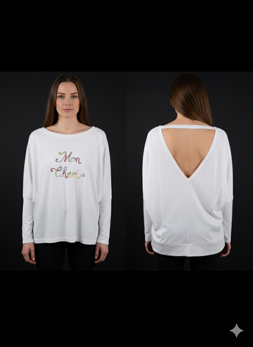 Dames sweatshirt met lange mouwen (maat 40-48)