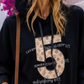 Oversize Hoodie „No. 5“ Schwarz – leichter Viskose-Sweater mit Glitzersteinen | 40–46 | Boutique in Heaven