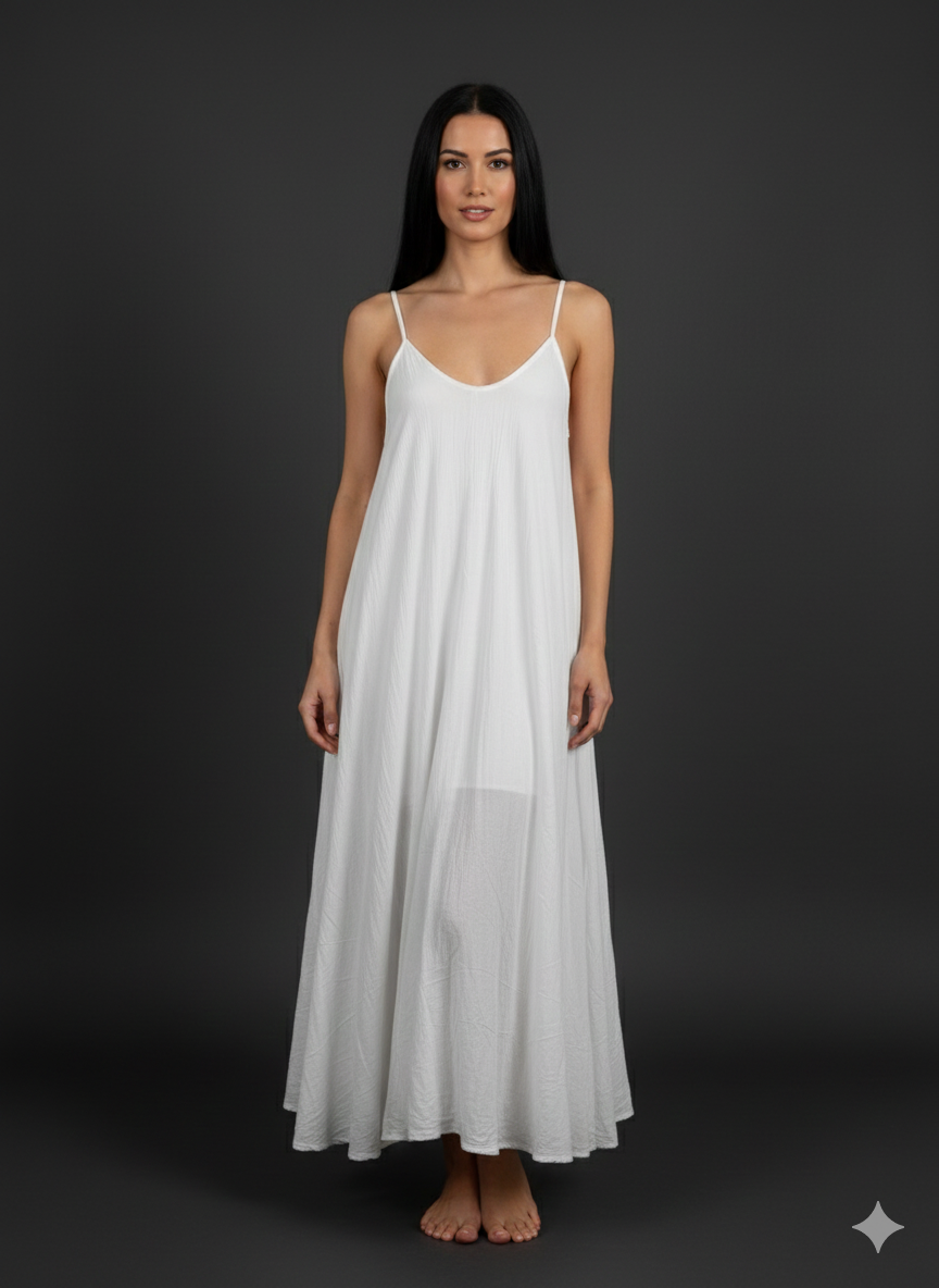 Maxi-jurk voor dames, katoenen jurk (maten 38-42)