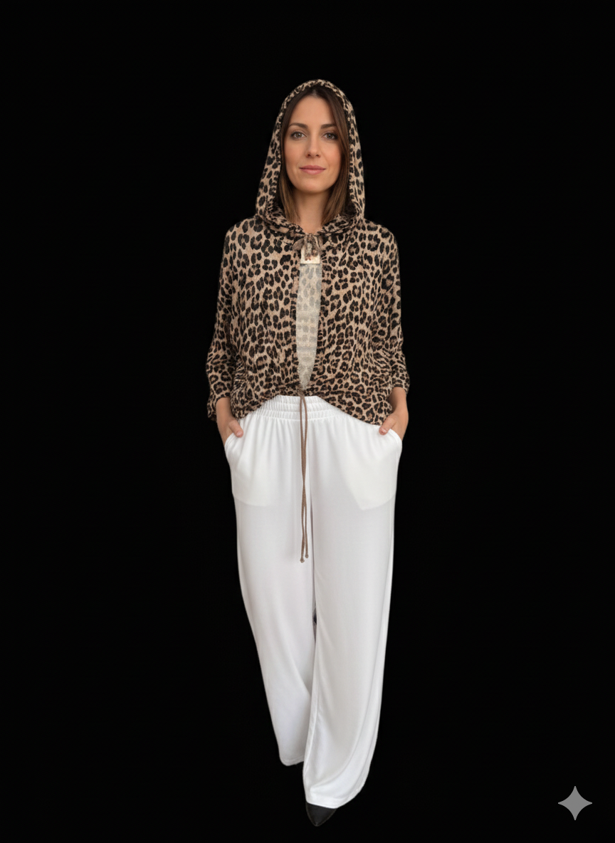 Lichtgewicht damesbroek met wijde pijpen