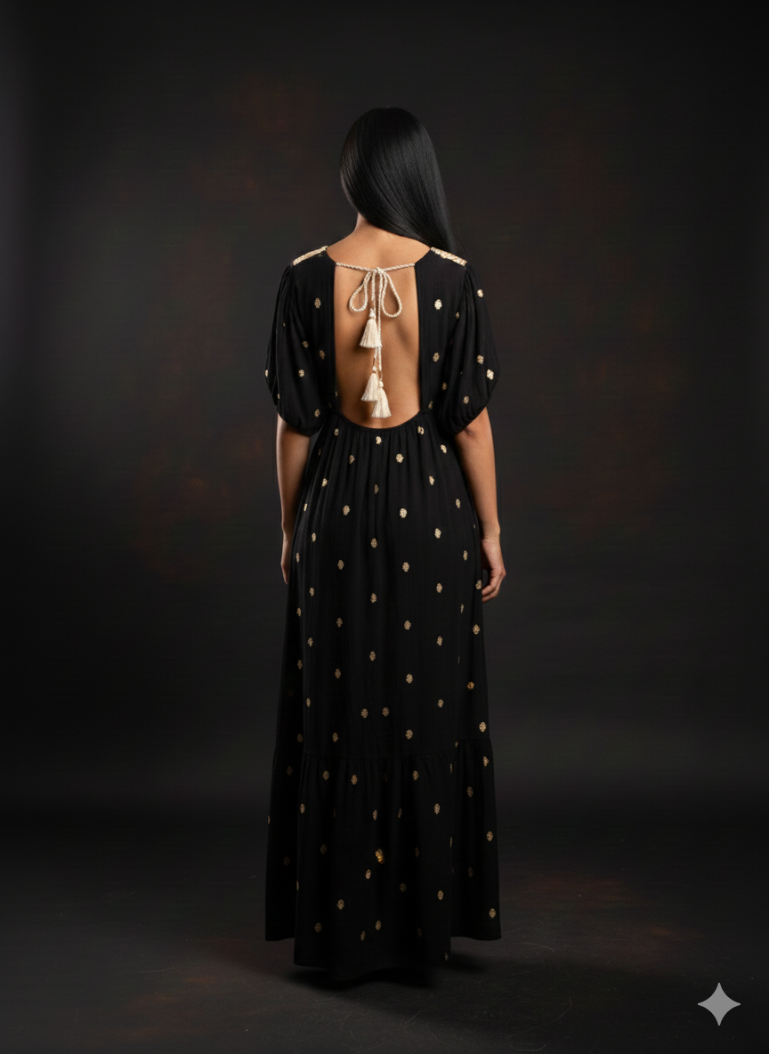 Damenkleid Maxikleid Viskosekleid Bohostyle (38-42)