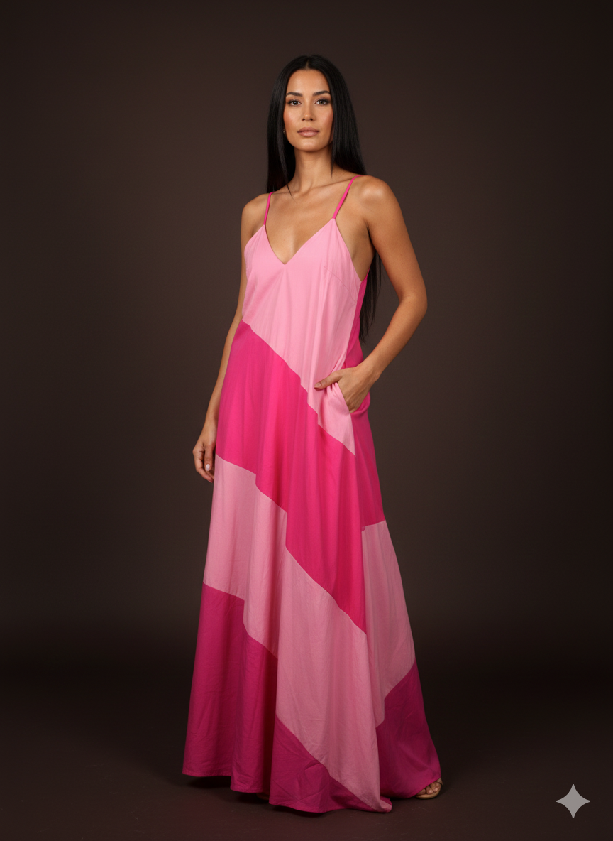 Damenkleid Maxikleid Baumwollkleid M/L