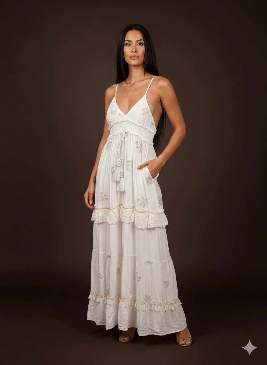 Maxi-jurk voor dames in boho-stijl (maat 38-42)