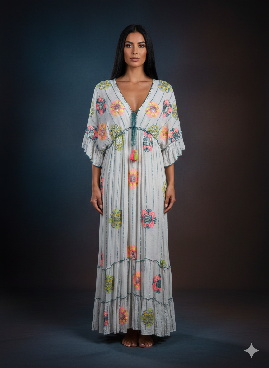 Damenkleid Maxikleid Bohokleid (38-42)