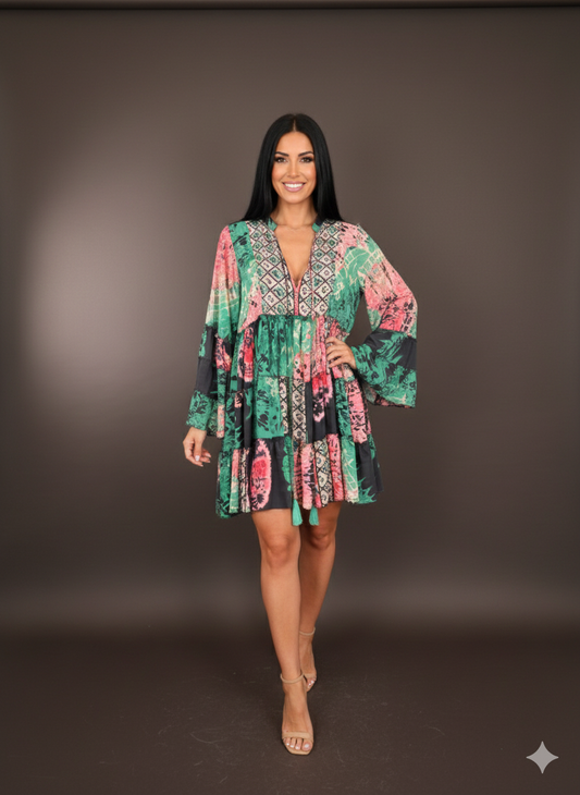 Damesjurk midi-jurk tuniek (38-42) 