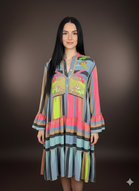 Damesjurk midi-jurk tuniek (38-42) 