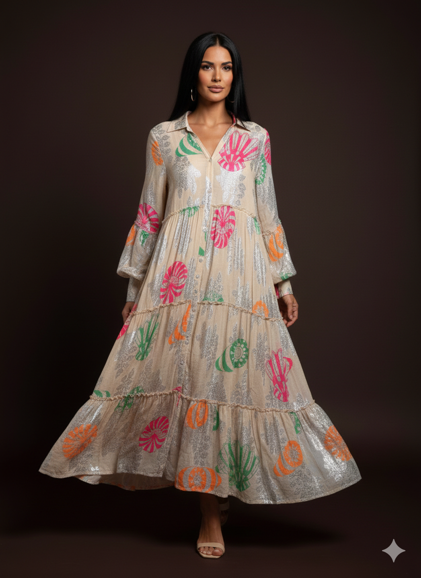 Damenkleid Maxikleid langes Sommerkleid (38-42)