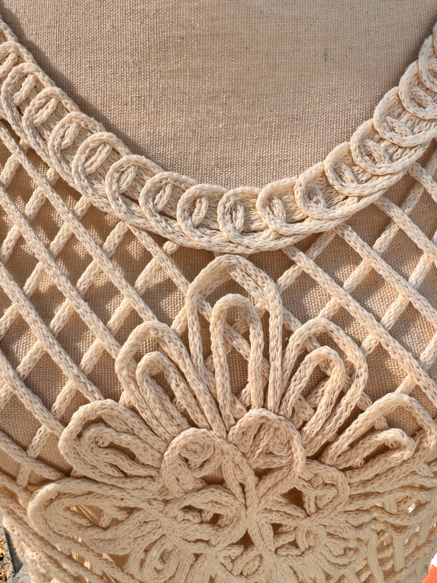 Ibiza Crochet Cream Crochet Dress – Luxury Boho Beach Dress Made of Cotton (38-42)