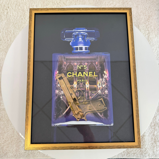 Chanel No. 5 Kunstwerk im Rahmen