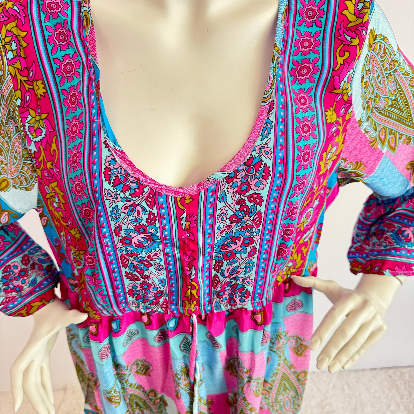 Sommerliche Boho-Vibes: ITALY Damen Sommerkleid in verschiedenen Designs – Tunika in Onesize (Größe 38-42)