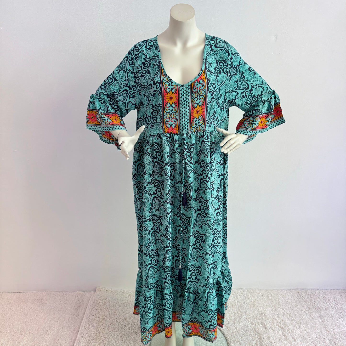 Sommerliche Boho-Vibes: ITALY Damen Sommerkleid in verschiedenen Designs – Tunika in Onesize (Größe 38-42)