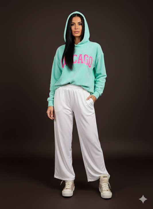 Damen Hoodie mit Kapuze Oversize – leichter Kapuzenpullover in 3 Farben