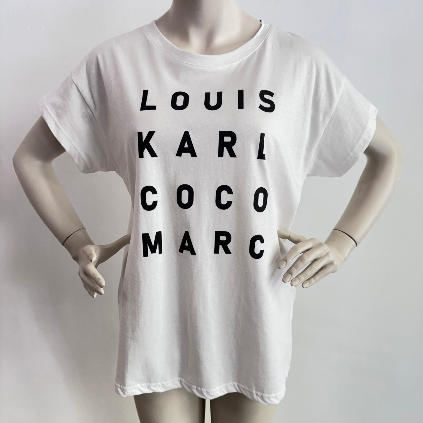 Statement-T-Shirt "LOUIS KARL COCO MARC"