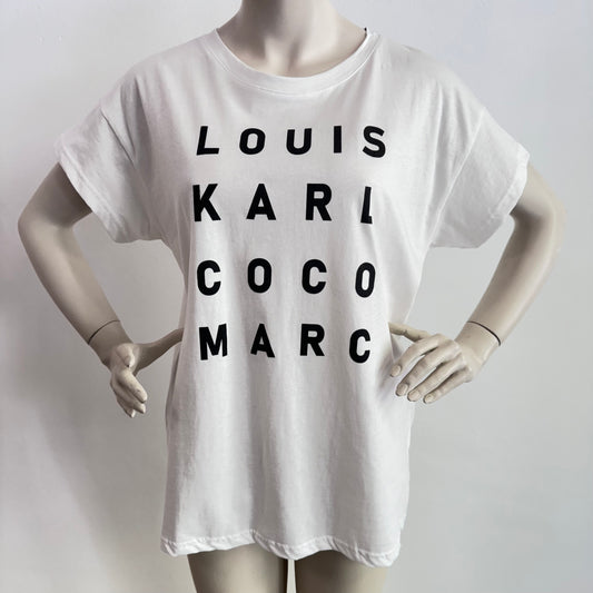 Statement-T-Shirt "LOUIS KARL COCO MARC"