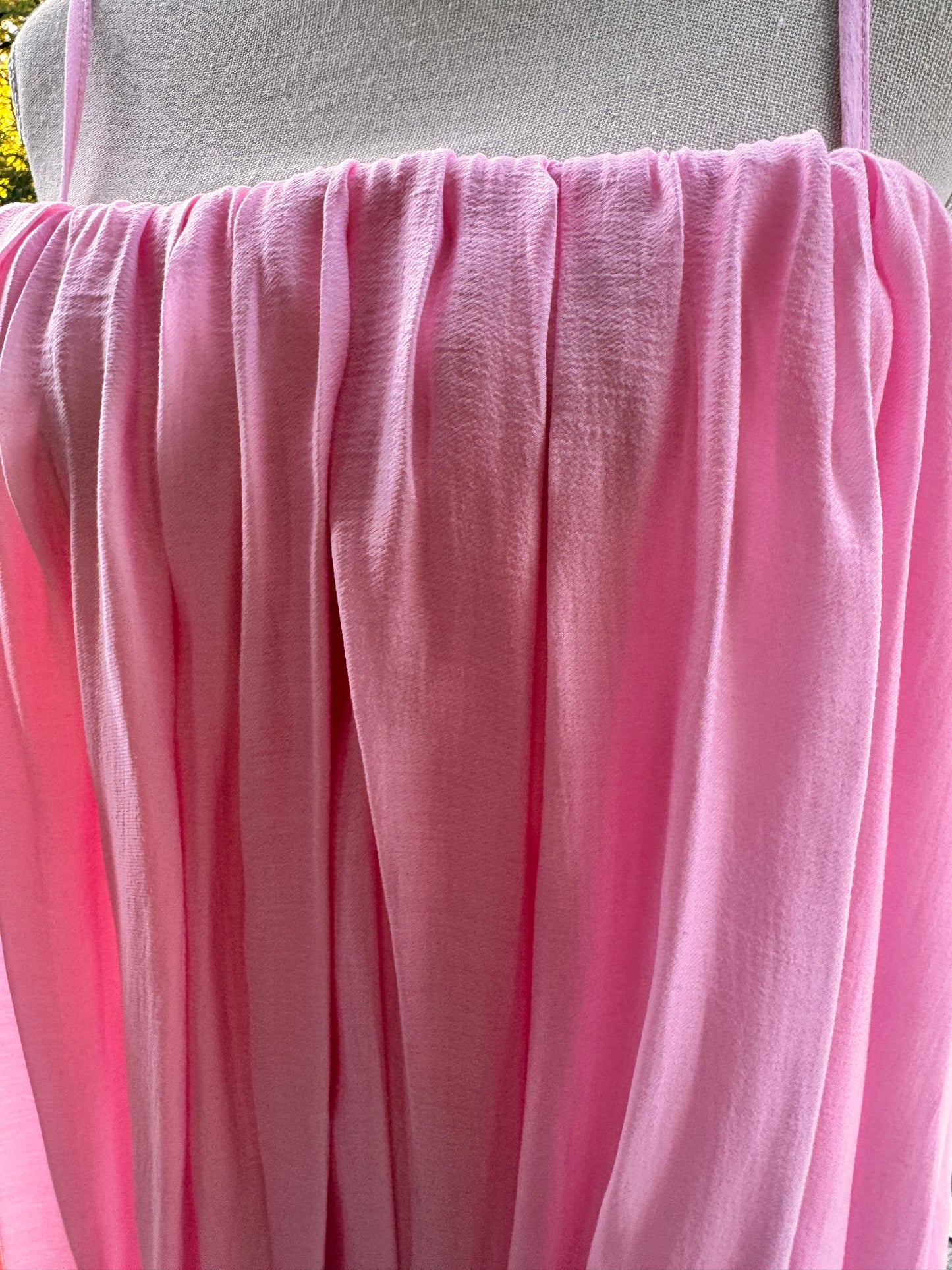 Pleated spaghetti strap dress
