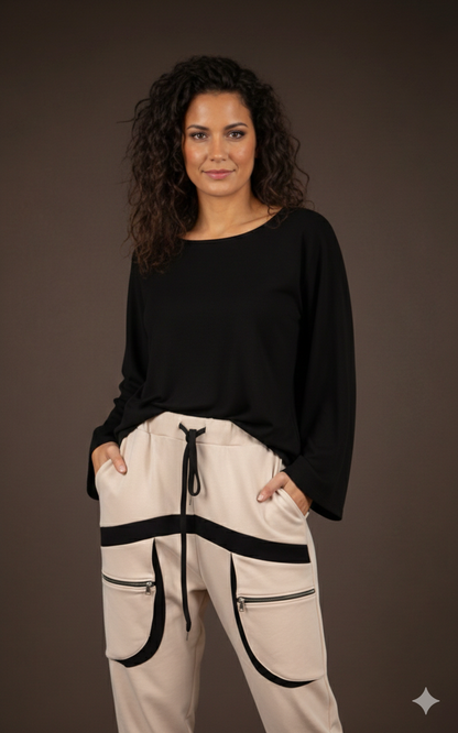 Damenbluse Langarm Baumwollbluse (38-42)