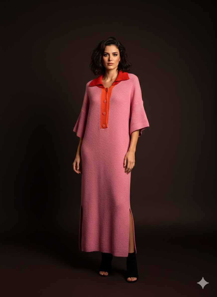 Damenkleid Maxikleid Strickkleid (38-44)