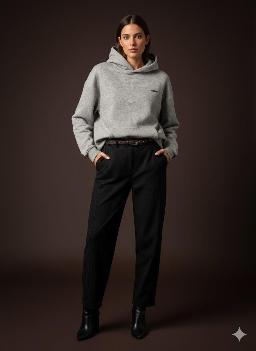 Oversized hoodie grijs unisex – Hoodie voor dames en heren