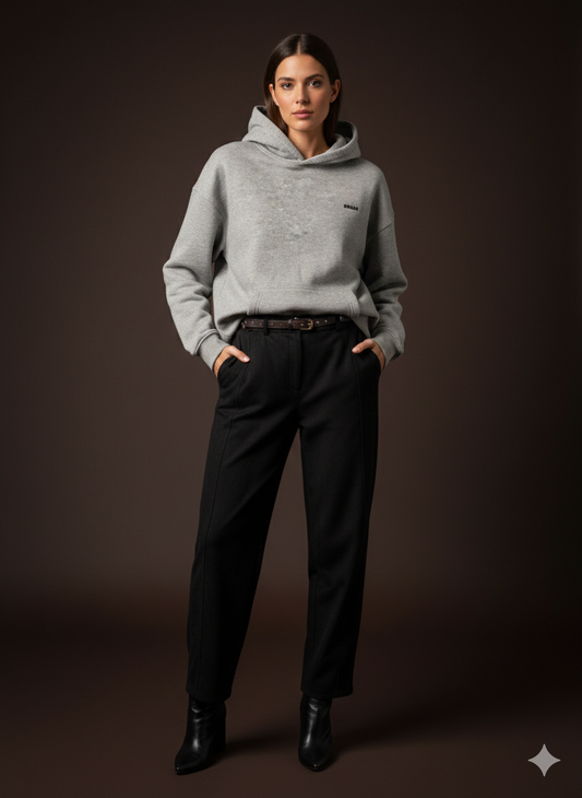 Oversized hoodie grijs unisex – Hoodie voor dames en heren