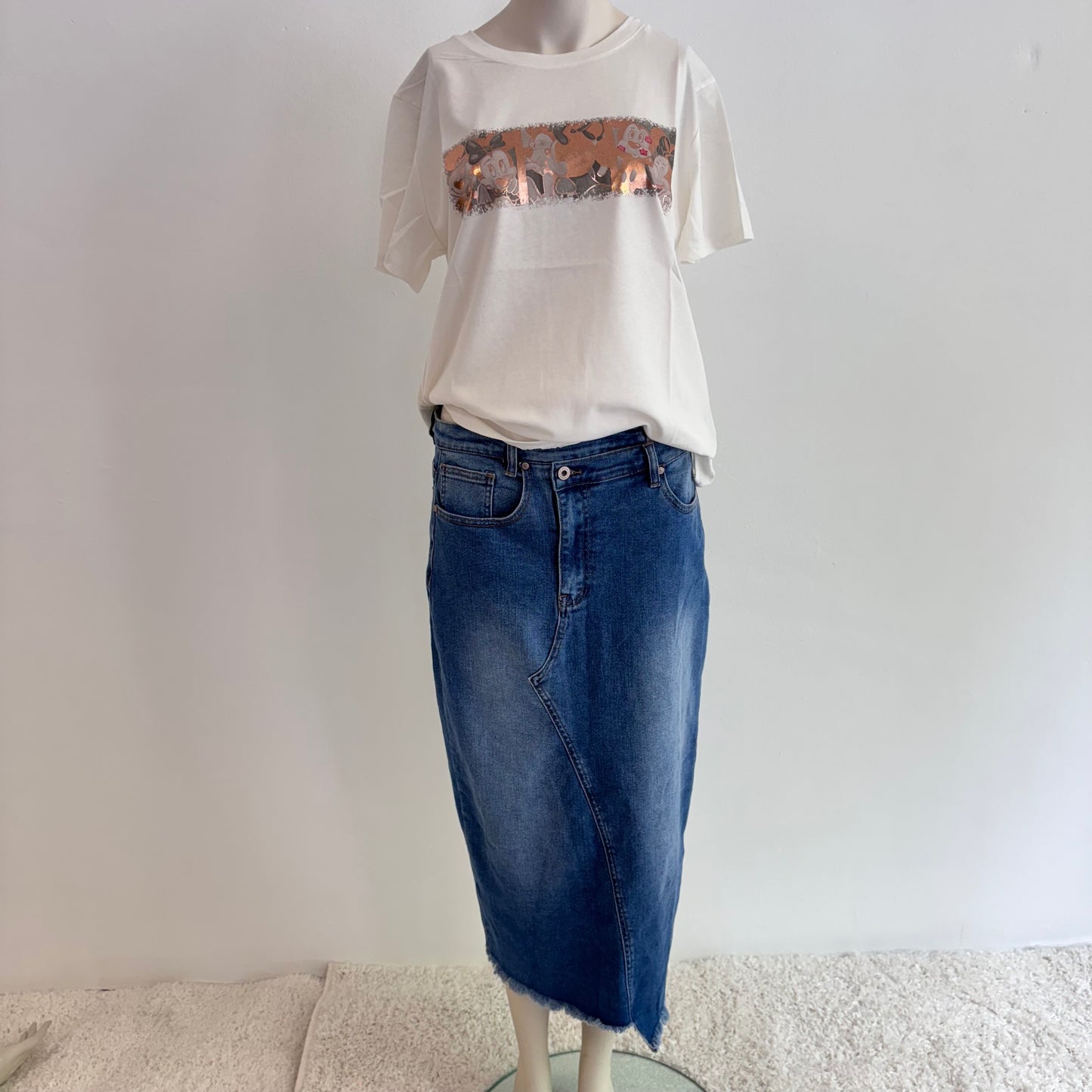 Jeansrock Schlitz hinten