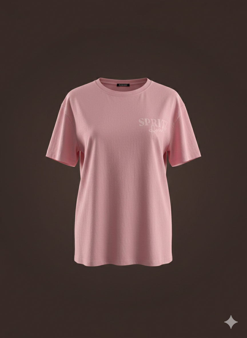 Damen T-Shirt Baumwollshirt in Rosa mit Motiv Spritz Aperol
