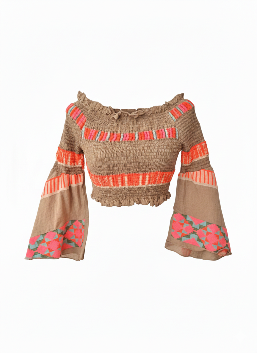 Katoenen crop top voor dames (maat 36-42)