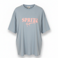 Damen T-Shirt Hellblau Spritz Aperol Print | Oversize 38–42 | Sommer Shirt mit Cocktail Rezept Rückenprint