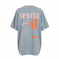Damen T-Shirt Hellblau Spritz Aperol Print | Oversize 38–42 | Sommer Shirt mit Cocktail Rezept Rückenprint