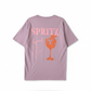 Damen T-Shirt Baumwollshirt in Flieder Motiv Aperol Spritz