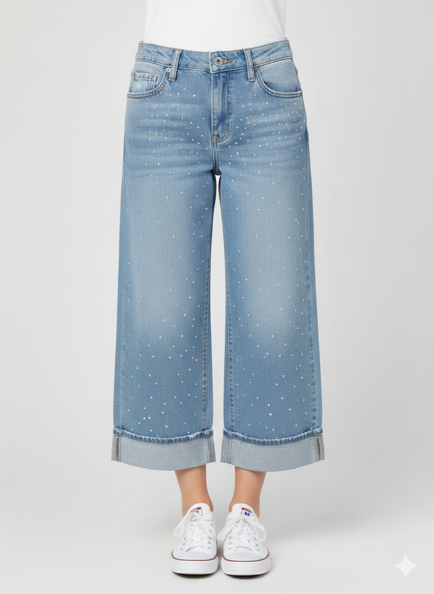 Damesjeans met strasssteentjes