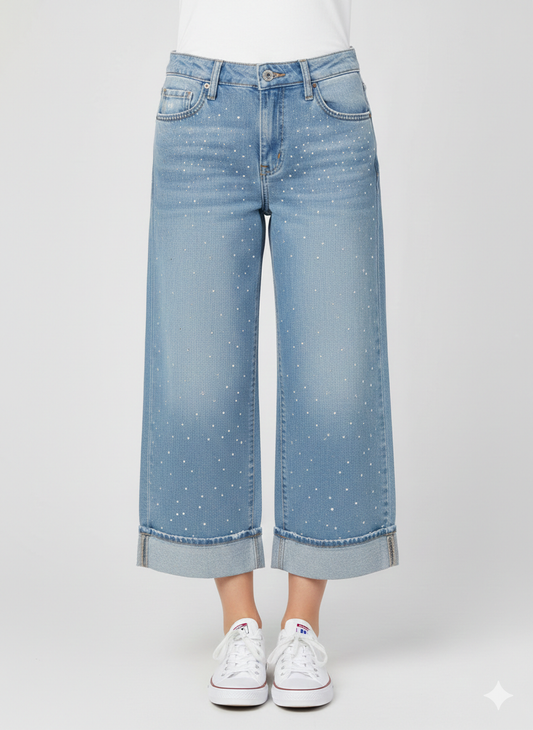 Damesjeans met strasssteentjes