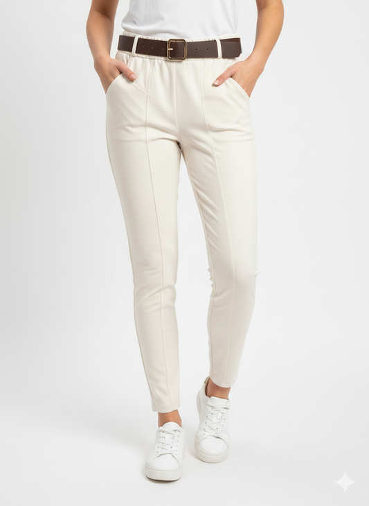 Damesbroek, stoffen broek, elastisch