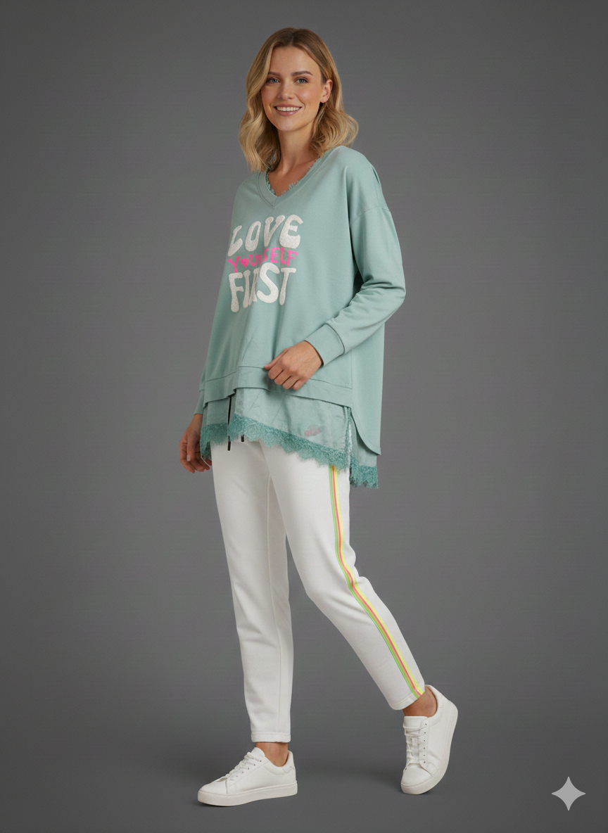 Damensweatshirt Oversized in verschiedenen Farben (36-44)