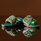 Emerald Glam Sandalen – Funkelnde Luxus Slipper in Smaragdgrün