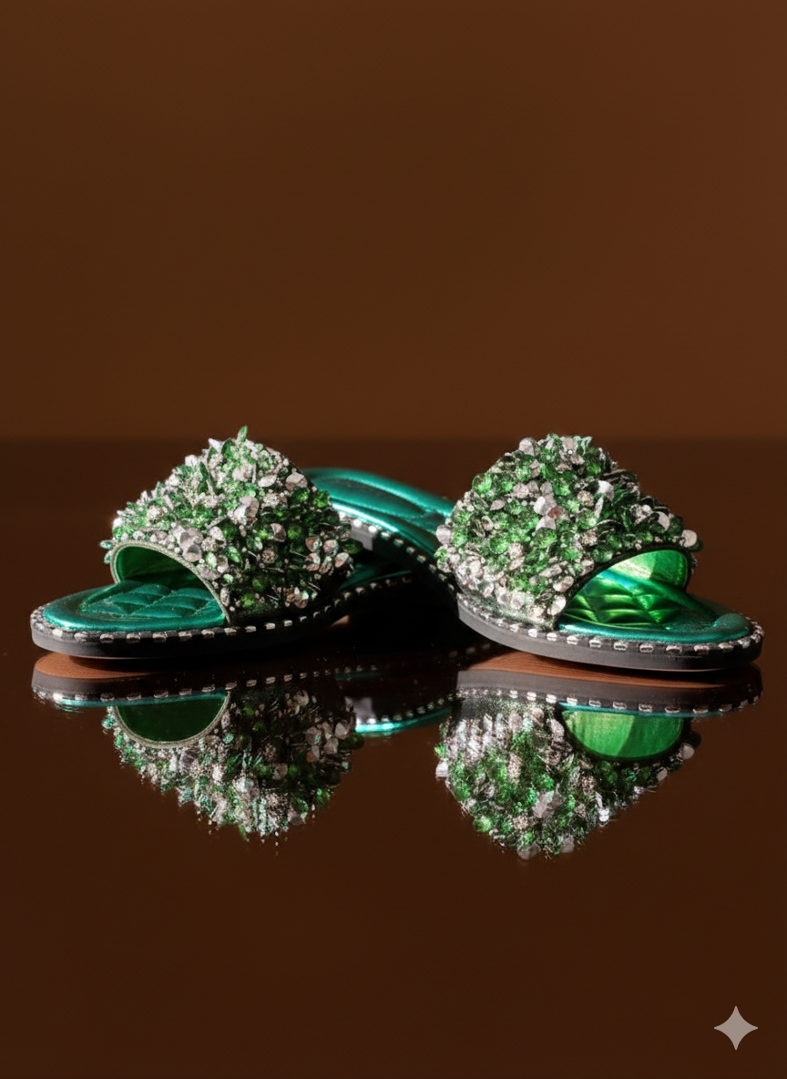 Damensandalen / Sommerschuhe Grün