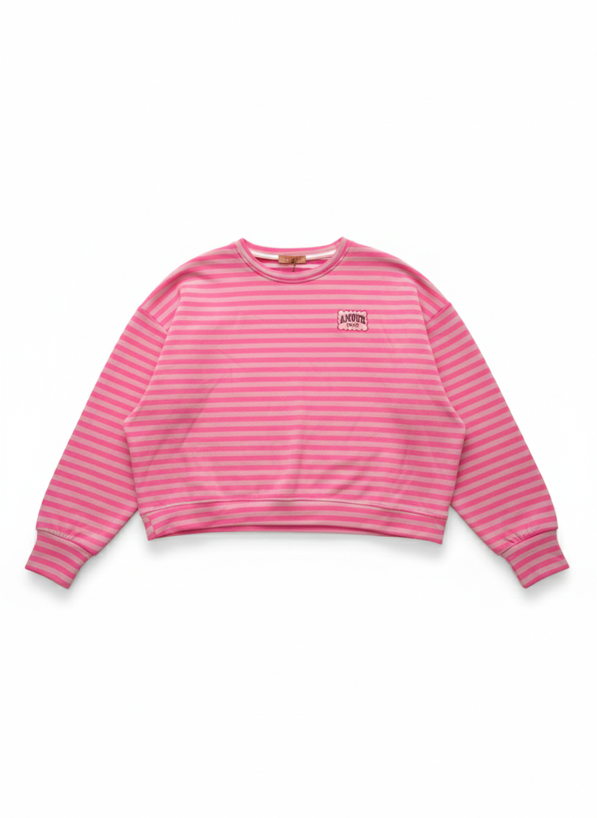 Gestreept damessweatshirt in diverse kleuren (maat 38-42)