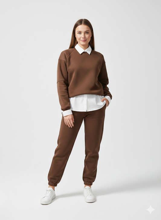 Damenzweiteiler Kombination / Set aus Hose und Sweatshirt