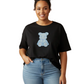 Curvy T-Shirt Teddy Glam Weiß | Damen Shirt mit Strass-Bärchen | 40–48