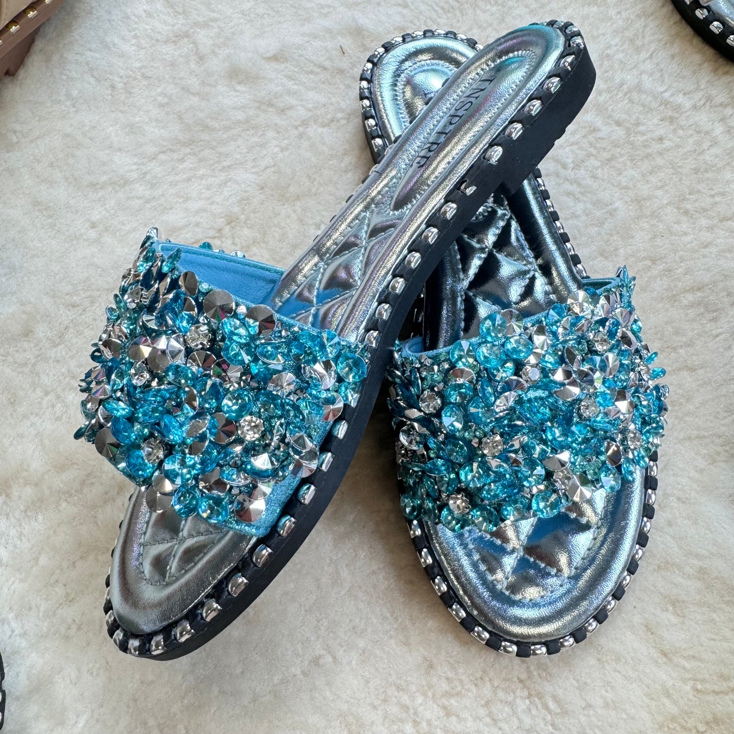 Damen Slipper Sky Blue