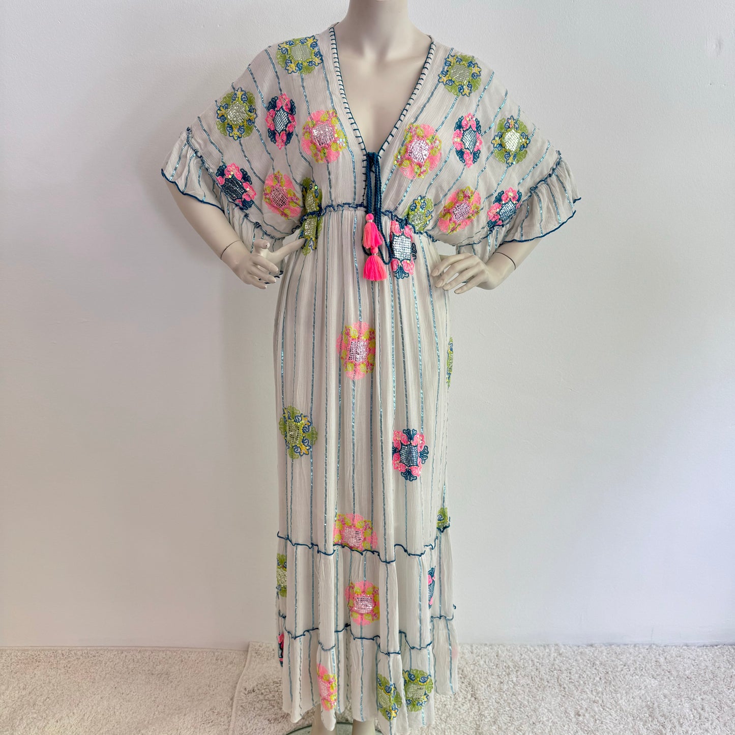 Boho Maxikleid mit Stickereien Claire