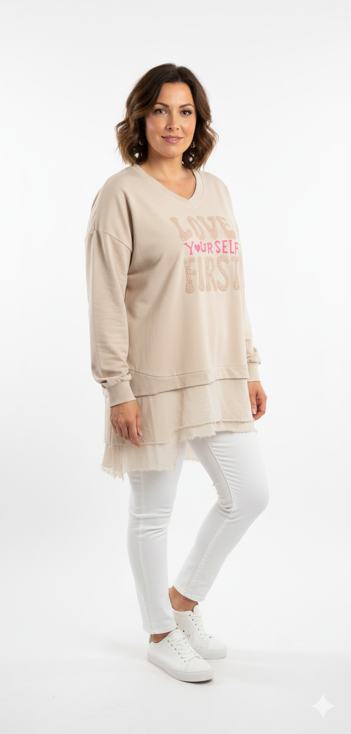 Damensweatshirt Oversized in verschiedenen Farben (36-44)