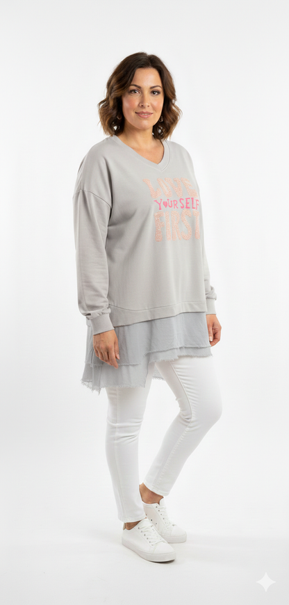 Damensweatshirt Oversized in verschiedenen Farben (36-44)