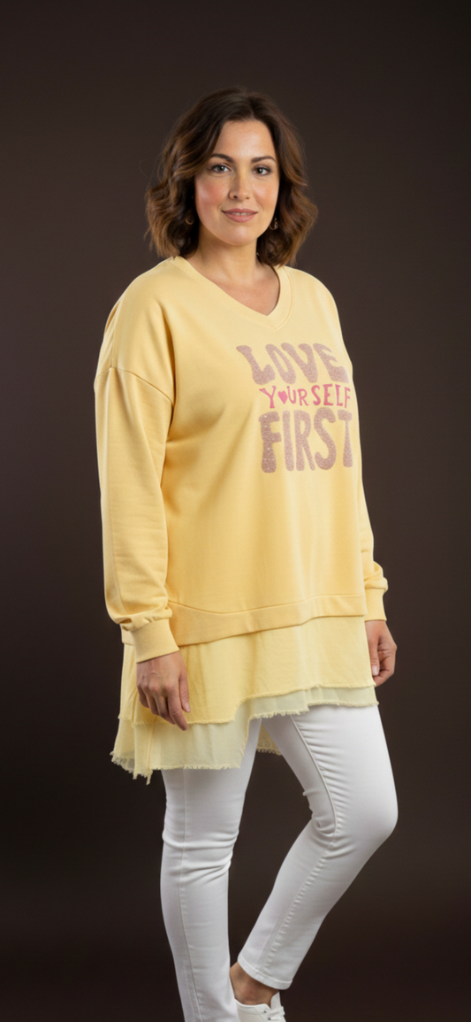 Damensweatshirt Oversized in verschiedenen Farben (36-44)