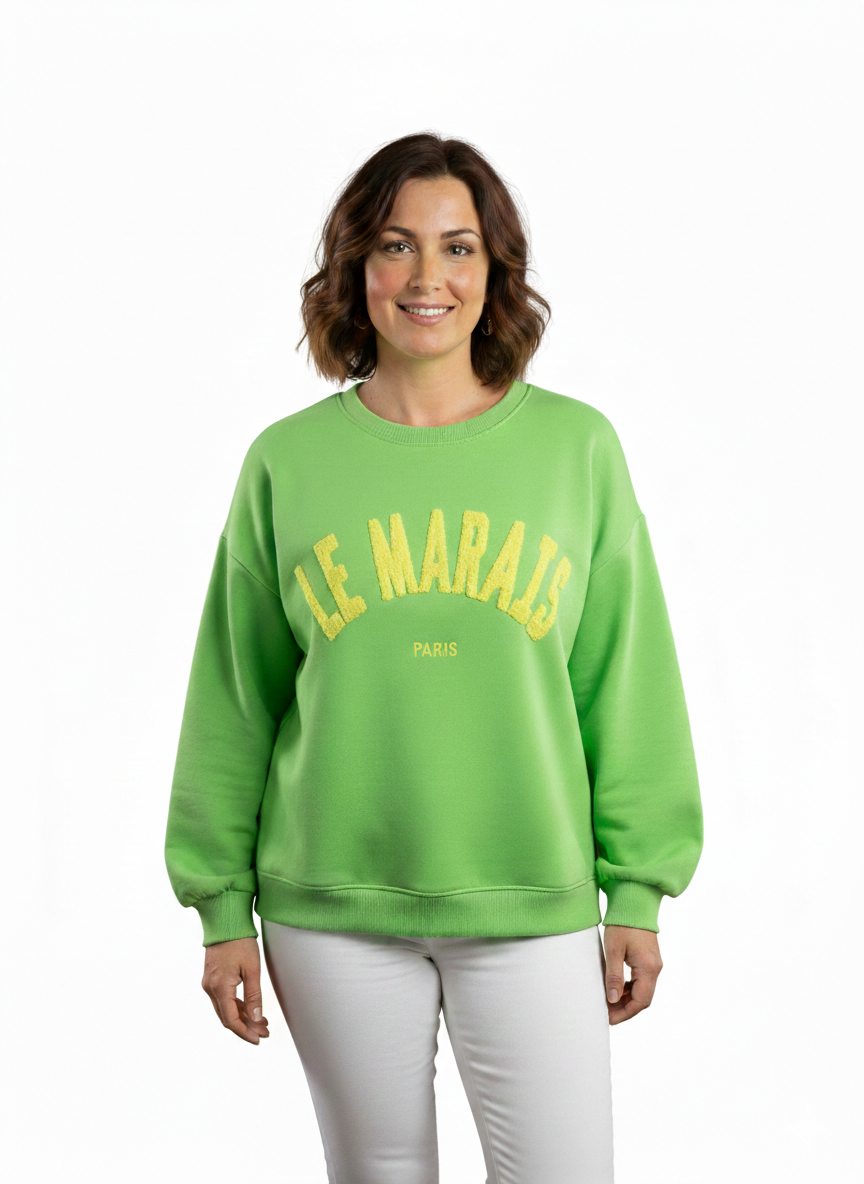 Damensweatshirt Damenpullover in verschiedenen Neon-Farben (38-42+)