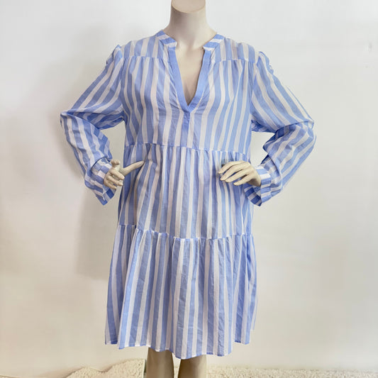 Martina's Stripe Dress - Blau/Weiß