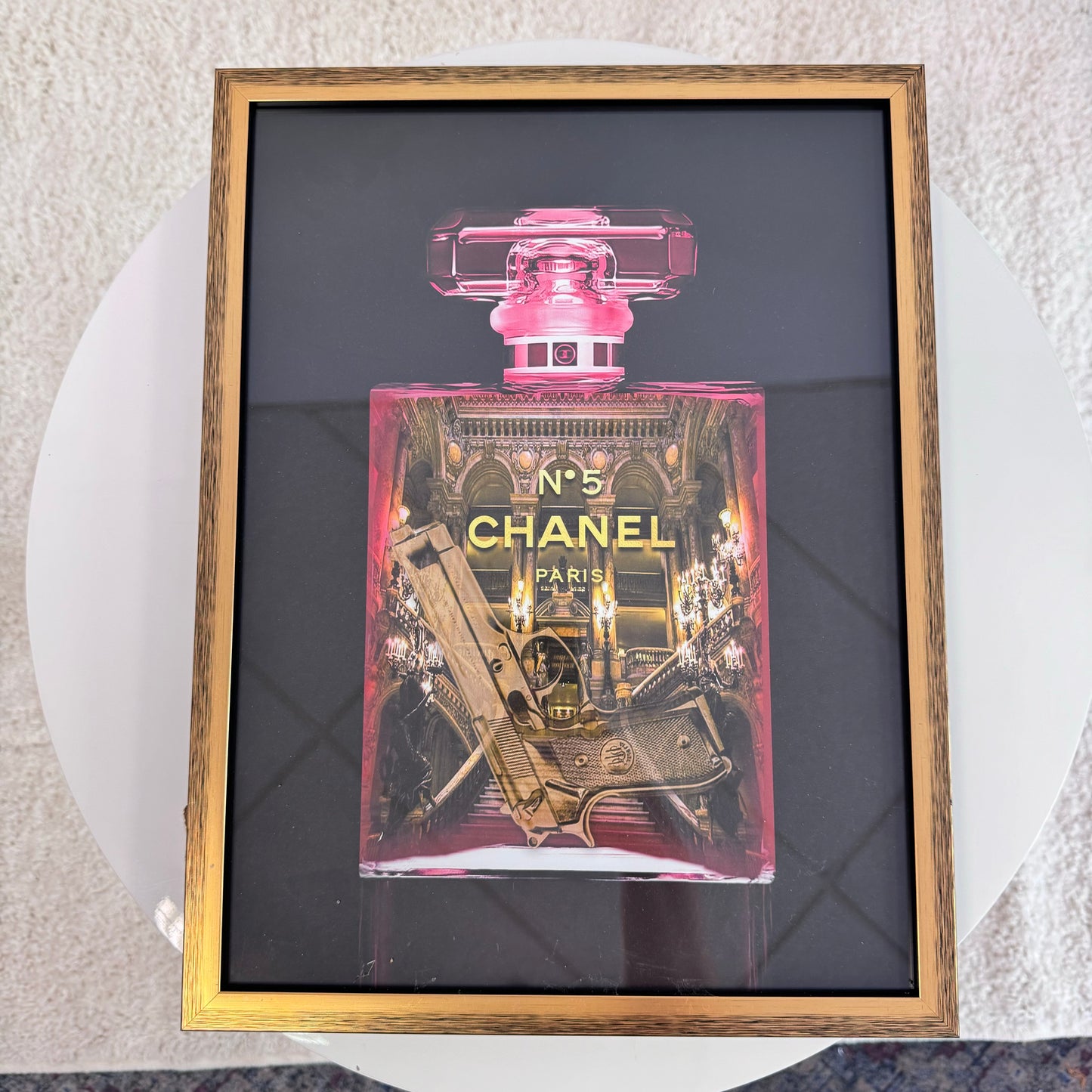 Chanel No. 5 Kunstwerk im Rahmen