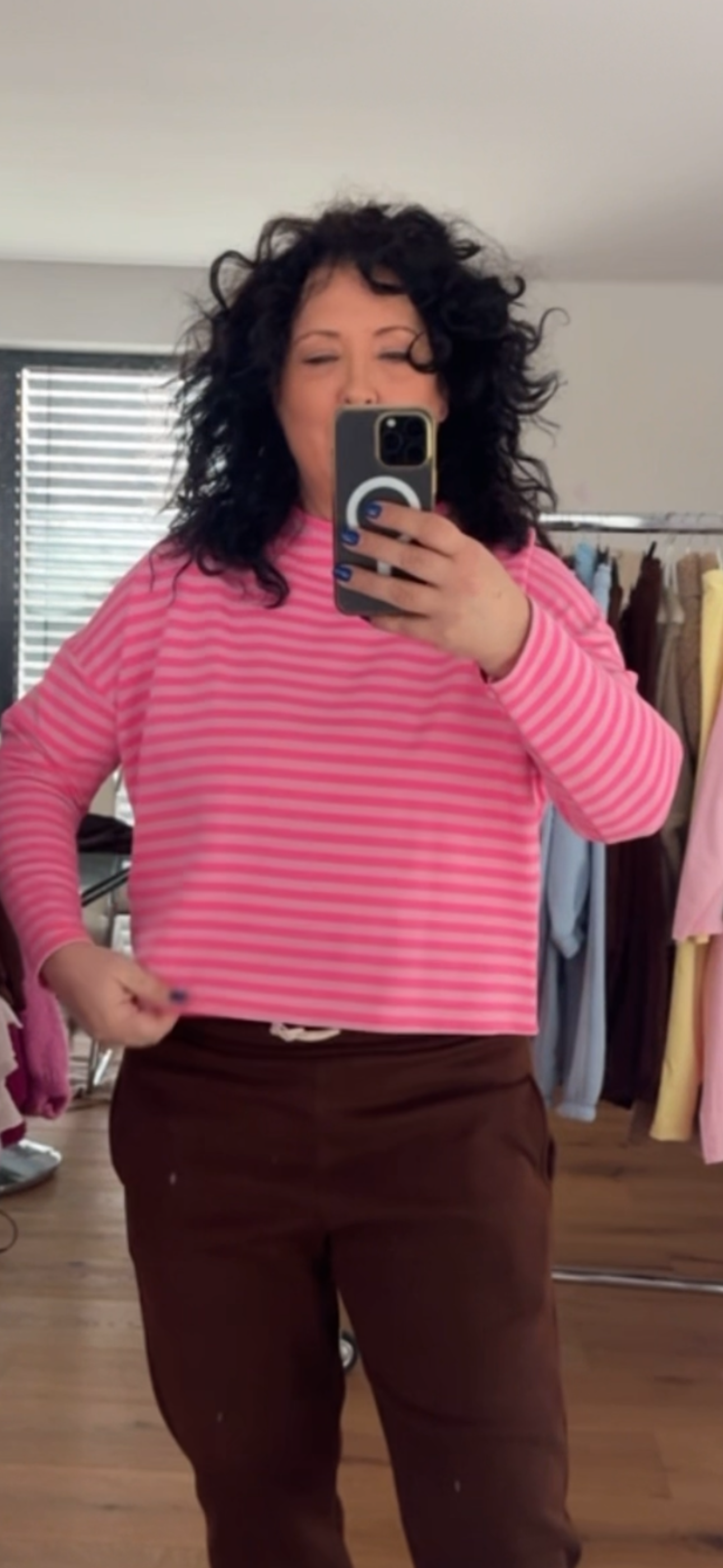 Gestreept damessweatshirt (maten 38-42)