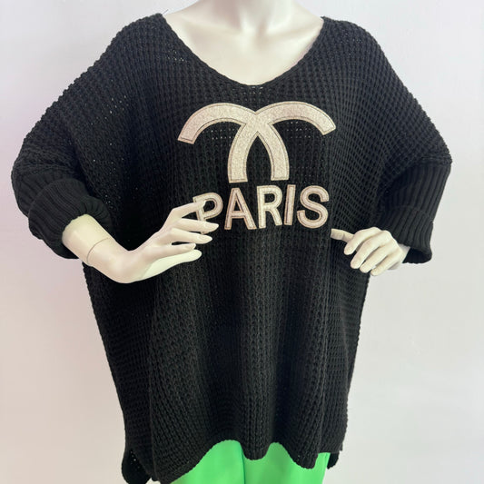 Pullover Paris Big Oversize Schwarz