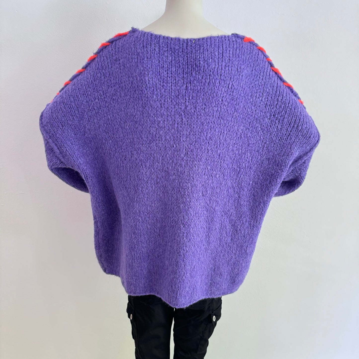 Grosser Oversize Pullover Lila